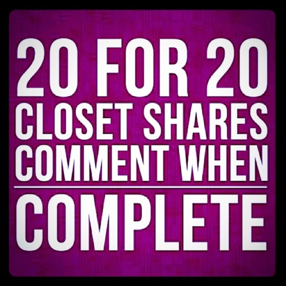 Share 20, comment and I’ll share back!!